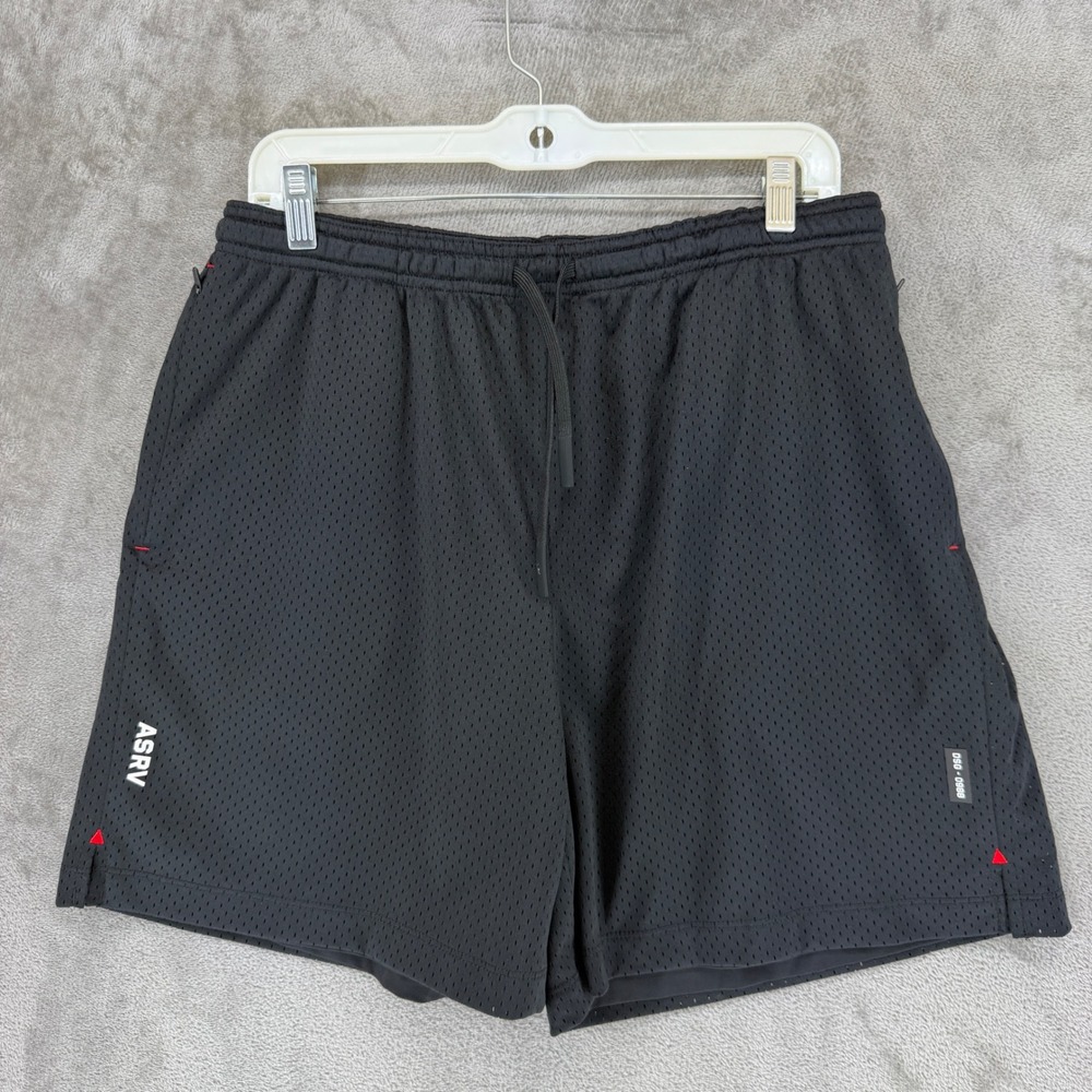 ASRV Shorts Mens M DSG-0988 Black Mesh Athletic Training Gym EUC